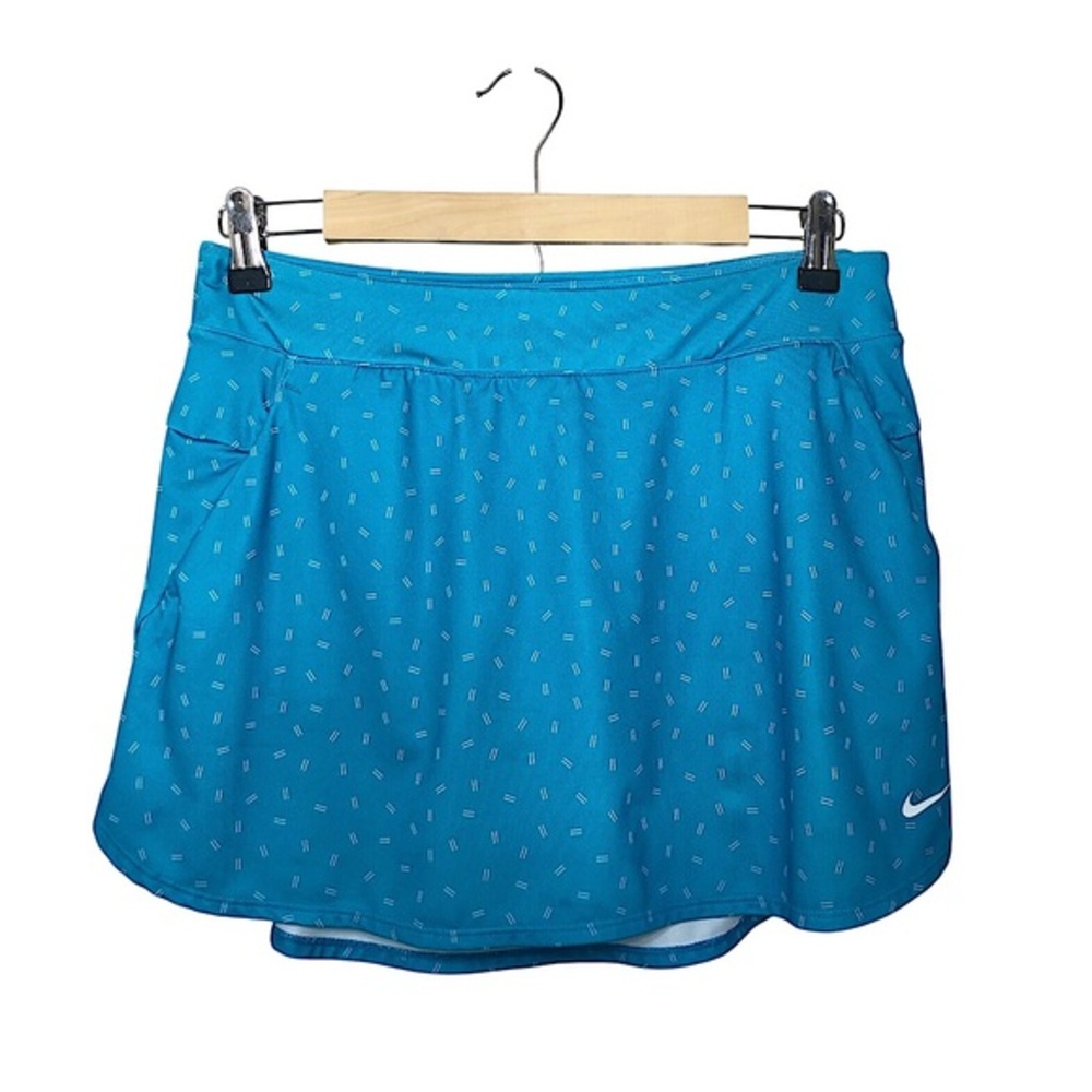 Nike Dri Fit BV0521 Junior's Standard Fit Blue White Print Golf Tennis Skort L
